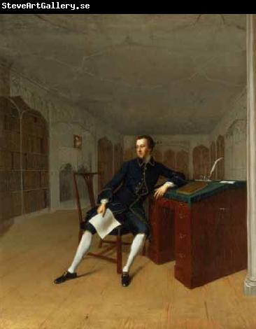 Arthur Devis Sir Roger Newdigate in the Library at Arbury